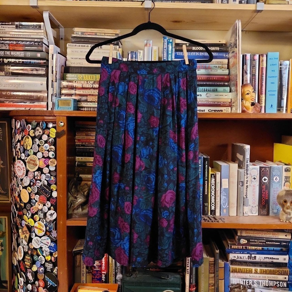 Vintage floral multi colored long skirt.